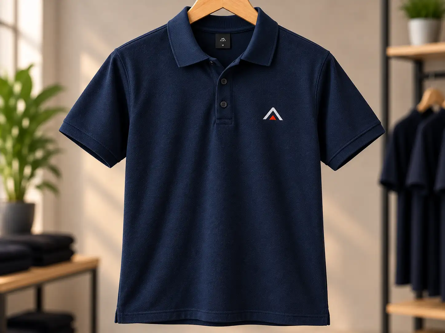 Camisa Polo azul-marinho personalizada