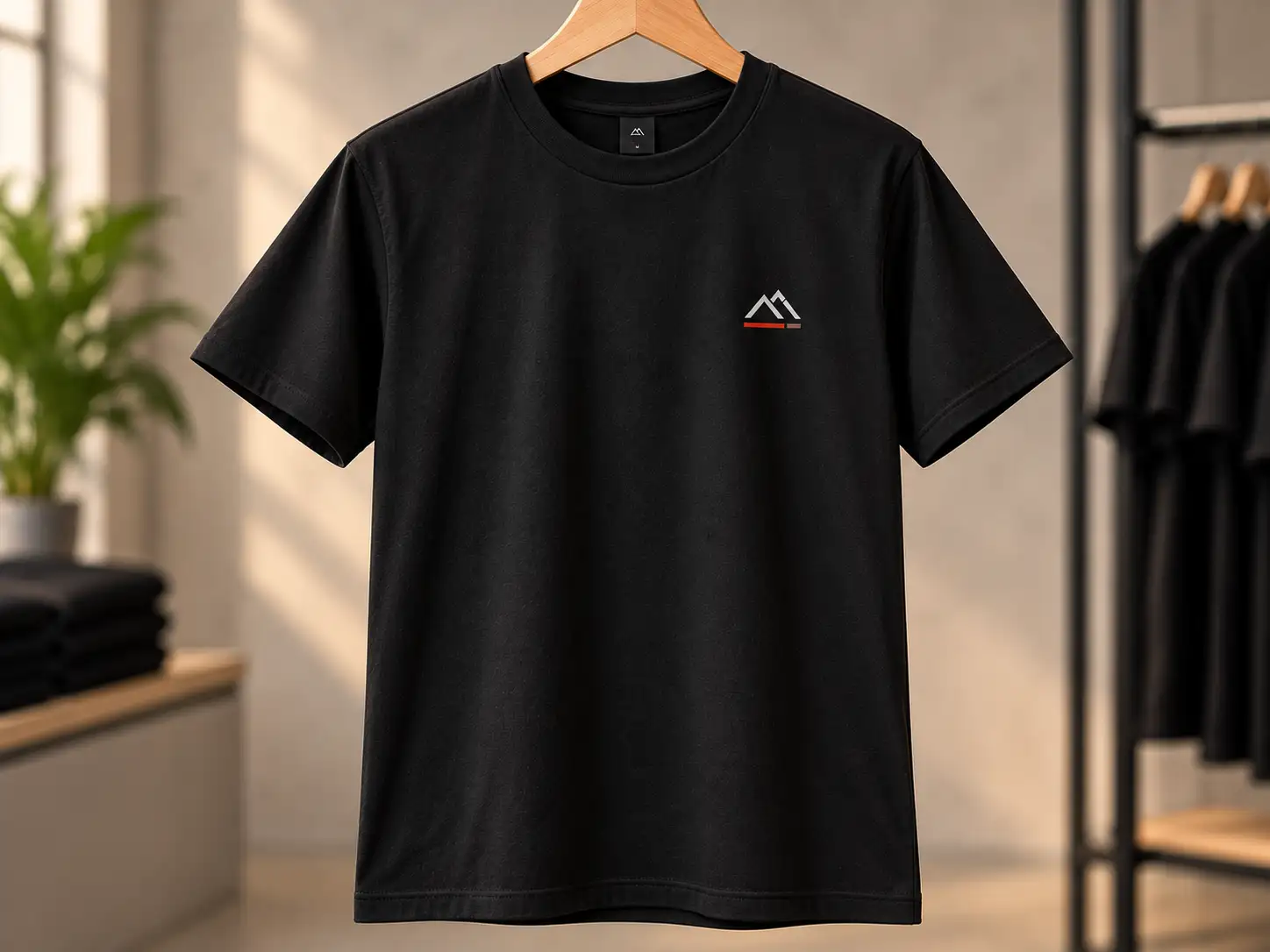 Camiseta básica preta personalizada