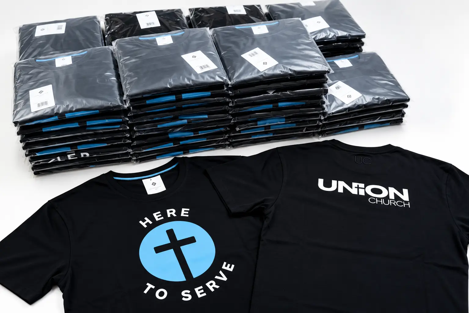 Camisetas personalizadas produzidas para a Union Church