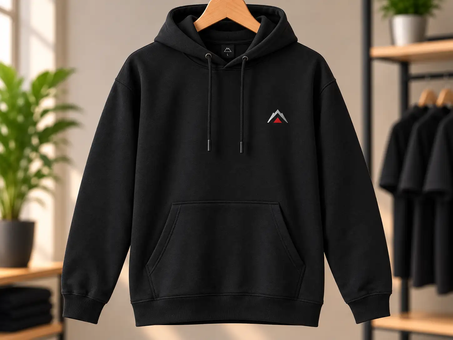 Moletom preto com capuz personalizado